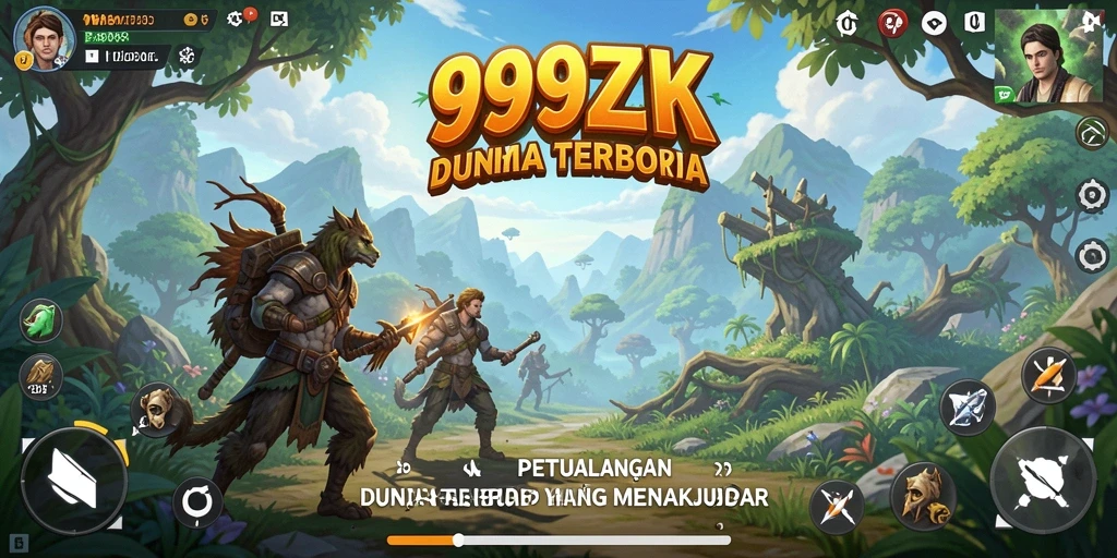Tangkapan layar dari gameplay 999ZK menampilkan petualangan eksploratif dalam dunia terbuka.
