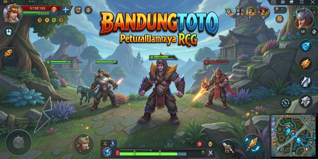 Tampilan gameplay BANDUNGTOTO dengan karakter hutan yang mengesankan.