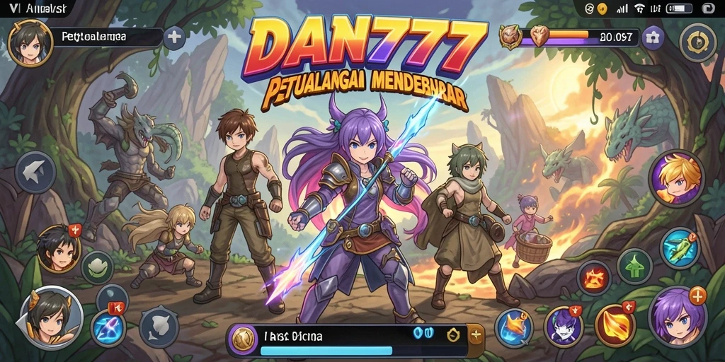 Tampilan gameplay seru dari DAN777 dengan karakter Anime yang menarik.