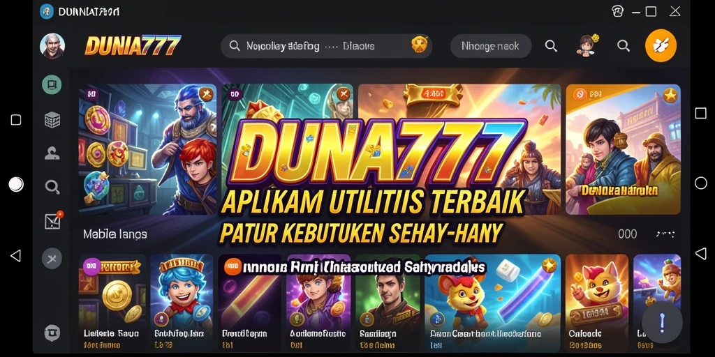 Tampilan antarmuka DUNIA777 yang intuitif dan mudah digunakan.