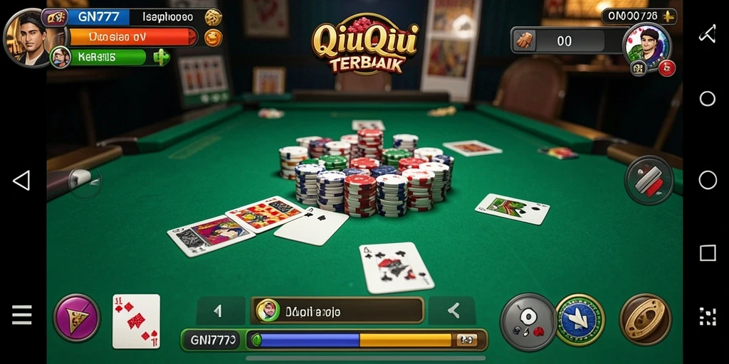 Tampilan gameplay QiuQiu yang menegangkan dan mengasyikkan.