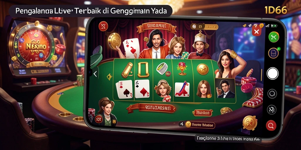 Tampilan seru permainan Live Casino di ID66 dengan dealer langsung.