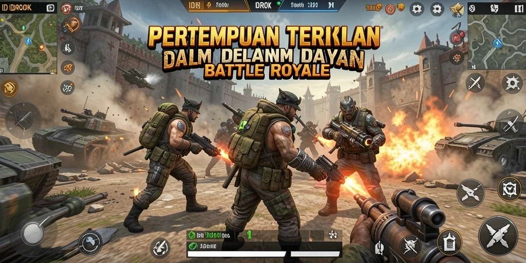 Screenshot IDROK menampilkan aksi pertempuran sengit dalam mode Battle Royale.