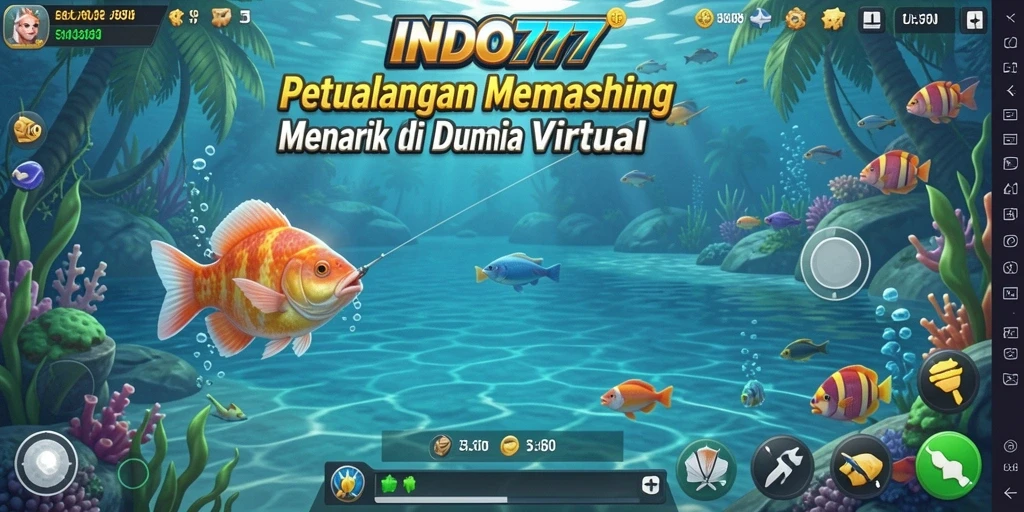 Tampilan gameplay <strong>INDO777</strong> yang memukau saat menangkap ikan.