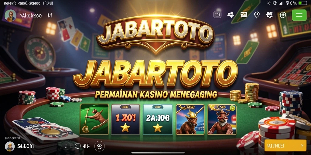 Screenshot JABARTOTO menampilkan gameplay Kasino yang menarik.