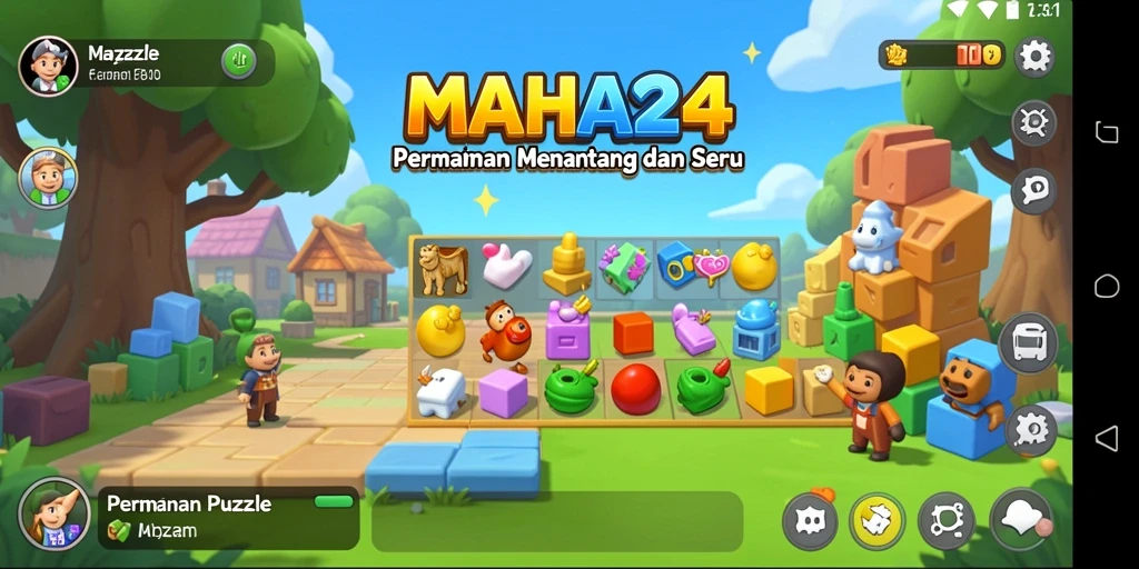 Gameplay MAHA24 menampilkan berbagai tantangan puzzle yang menarik.