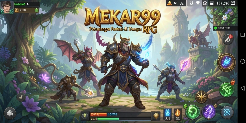 Tangkapan layar MEKAR99 menunjukkan aksi seru dalam petualangan RPG.