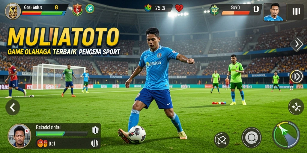 Screenshot MULIATOTO menunjukkan aksi mendebarkan dalam pertandingan olahraga.
