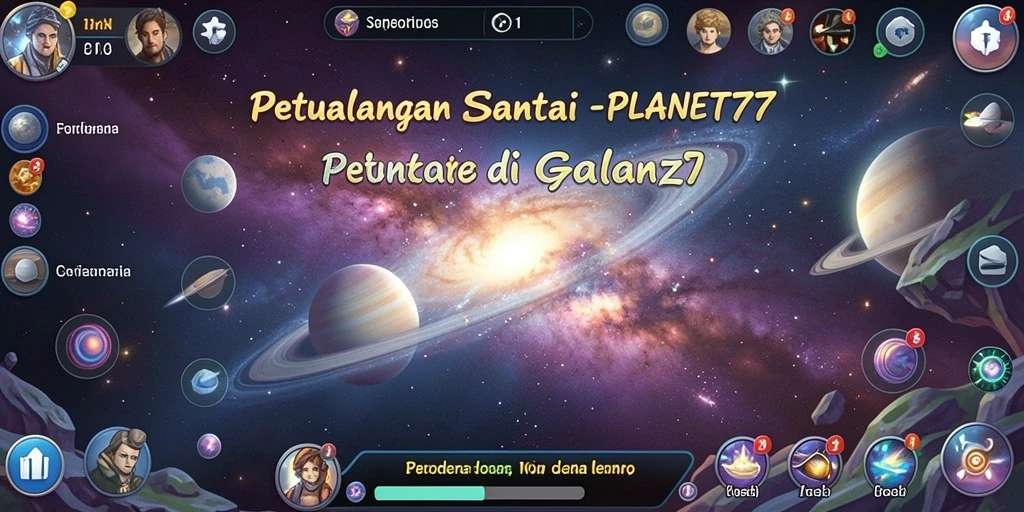 Tampilan menarik dari gameplay PLANET77 yang menenangkan.