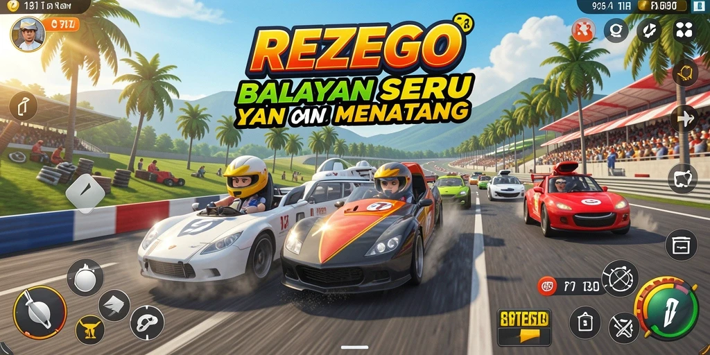 Gameplay seru dengan aksi balapan mendebarkan di REZEGO.