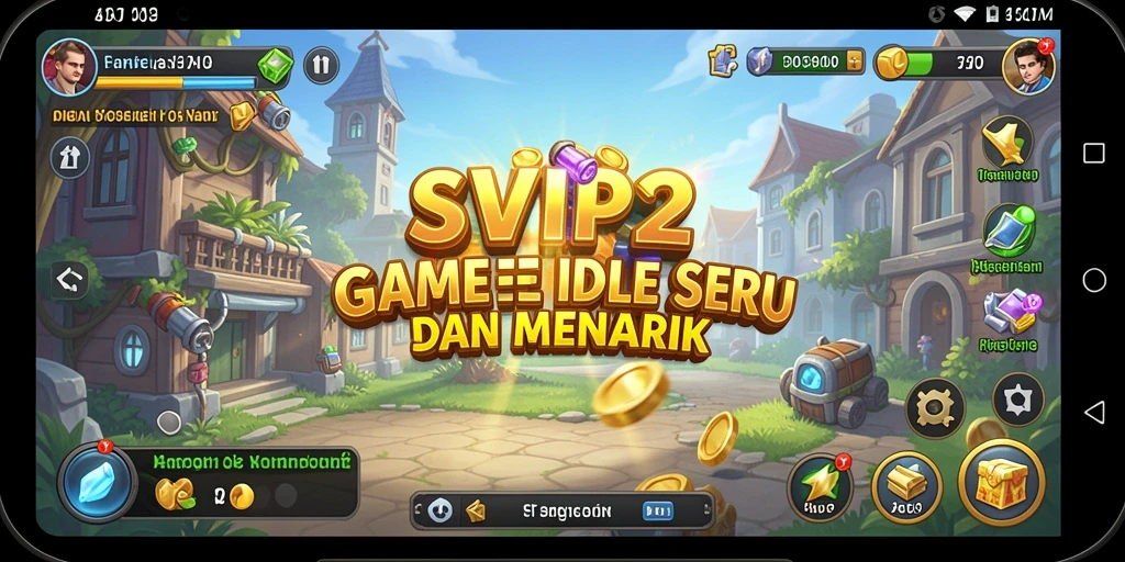 Screenshot utama SVIP2 menampilkan karakter-karakter yang aktif dalam gameplay Idle.